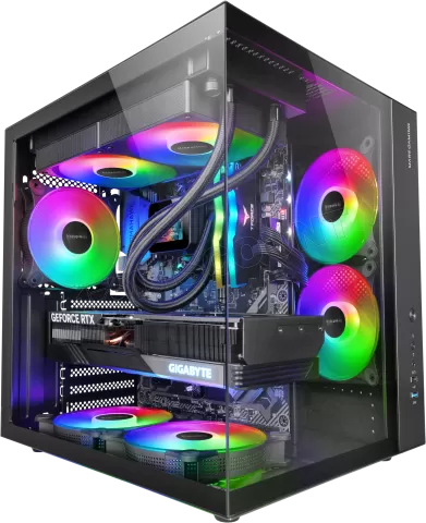 Photo de Boitier Moyen Tour ATX Mars Gaming MCV-One avec panneaux vitrés (Noir)