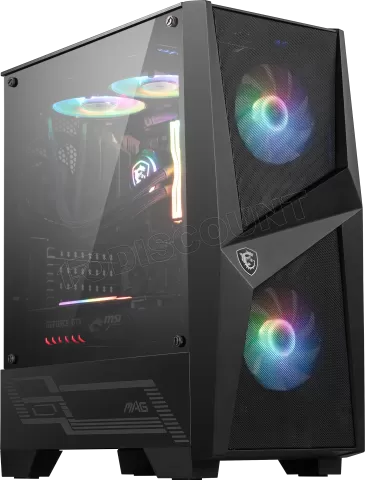 Photo de Boitier Moyen Tour ATX MSI Mag Forge 100M RGB avec panneau vitré (Noir)