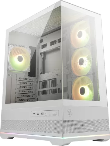 Photo de Boitier Moyen Tour ATX MSI Mag Pano 110R Project Zero RGB avec panneaux vitrés (Blanc)