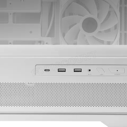 Photo de Boitier Moyen Tour ATX MSI Mag Pano 110R Project Zero RGB avec panneaux vitrés (Blanc)