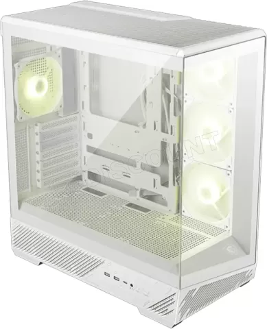 Photo de Boitier Moyen Tour ATX MSI Mag Pano 130R Project Zero RGB avec panneaux vitrés (Blanc)