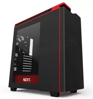 Photo de Boitier Moyen Tour ATX NZXT H442 (Noir/Rouge)