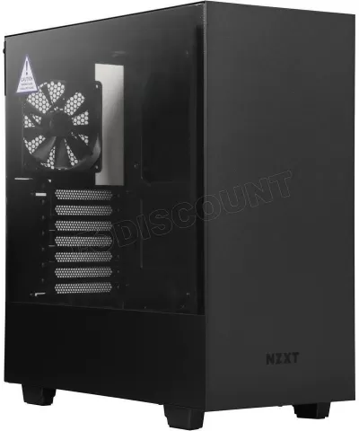 Photo de Boitier Moyen Tour ATX NZXT H500 avec panneau vitré (Noir)