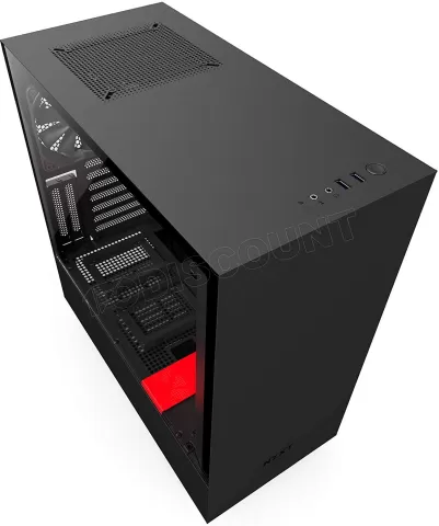 Photo de Boitier Moyen Tour ATX NZXT H500i avec panneau vitré (Noir/Rouge)