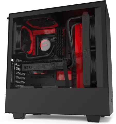 Photo de Boitier Moyen Tour ATX NZXT H500i avec panneau vitré (Noir/Rouge)