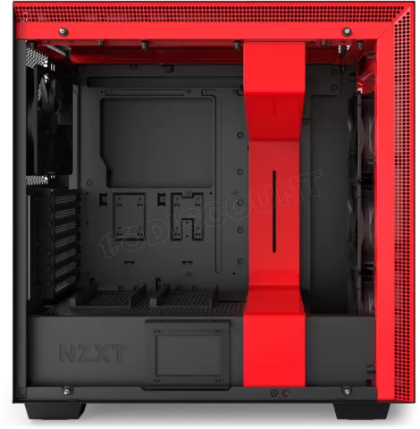 Photo de Boitier Moyen Tour ATX NZXT H710i RGB avec panneau vitré (Noir/Rouge)