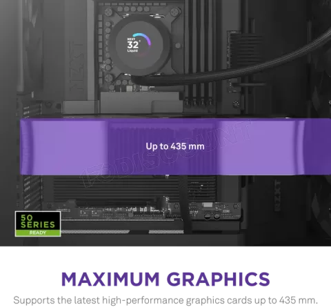 Photo de Boitier Moyen Tour ATX NZXT H9 Flow avec panneaux vitrés (Noir)