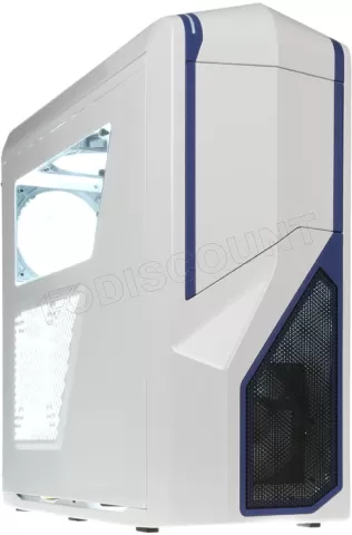 Photo de Boitier Moyen Tour ATX NZXT Phantom 410 (Blanc/Bleu)