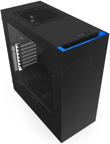 Photo de Boitier Moyen Tour ATX NZXT Source S340 avec fenêtre (Noir/Bleu)
