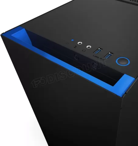 Photo de Boitier Moyen Tour ATX NZXT Source S340 avec fenêtre (Noir/Bleu)