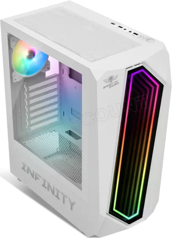Photo de Boitier Moyen Tour ATX Spirit of Gamer Infinity RGB avec panneaux vitrés (Blanc)