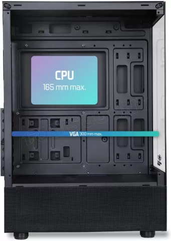 Photo de Boitier Moyen Tour ATX Spirit Of Gamer Spectra Dark RGB avec panneaux vitrés (Noir)