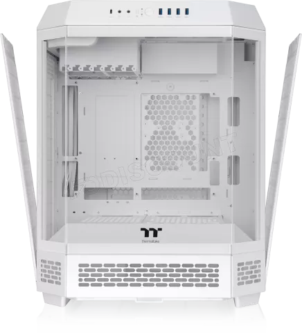 Photo de Boitier Moyen Tour ATX Thermaltake The Tower 600 avec panneaux vitrés (Blanc)