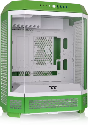 Photo de Boitier Moyen Tour ATX Thermaltake The Tower 600 avec panneaux vitrés (Vert/Blanc)