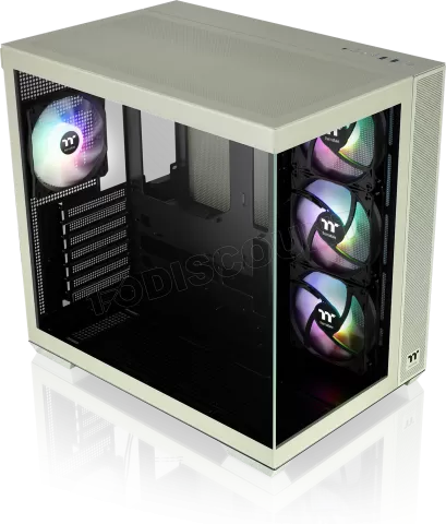 Photo de Boitier Moyen Tour ATX Thermaltake View 380 TG RGB avec panneaux vitrés (Vert)