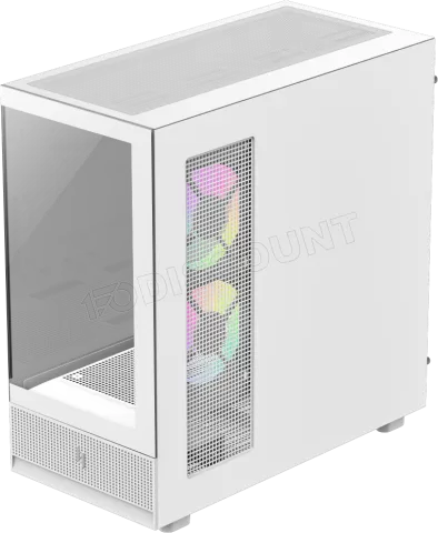 Photo de Boitier Moyen Tour ATX Xeron Nex C51 RGB avec panneaux vitrés (Blanc)