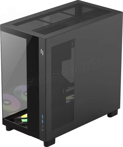 Photo de Boitier Moyen Tour ATX Xeron Nex C53 RGB avec panneaux vitrés (Noir)