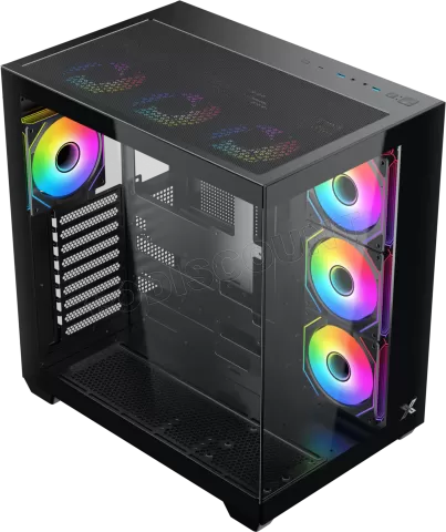Photo de Boitier Moyen Tour ATX Xigmatek Aqua V Air H23A RGB avec panneaux vitrés (Noir)