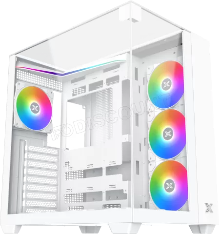 Photo de Boitier Moyen Tour ATX Xigmatek Aqua V RGB avec panneaux vitrés (Blanc)
