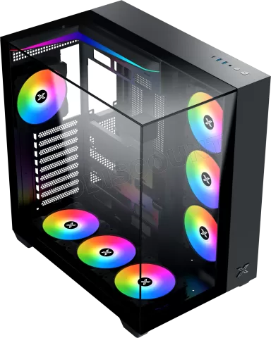 Photo de Boitier Moyen Tour ATX Xigmatek Aqua V RGB avec panneaux vitrés (Noir)