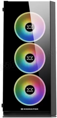 Photo de Boitier Moyen Tour ATX Xigmatek Sirocon III RGB avec panneaux vitrés (Noir)