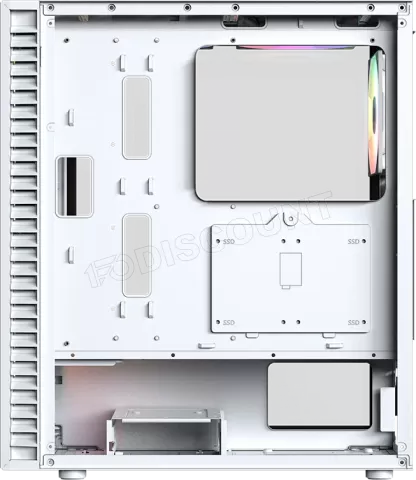 Photo de Boitier Moyen Tour ATX XYZ AIRONE 100 MESH RGB avec panneau vitré (Blanc)