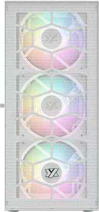 Photo de Boitier Moyen Tour ATX XYZ AIRONE 100 MESH RGB avec panneau vitré (Blanc)
