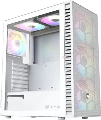 Photo de Boitier Moyen Tour ATX XYZ AIRONE 100-X MESH RGB avec panneau vitré (Blanc)