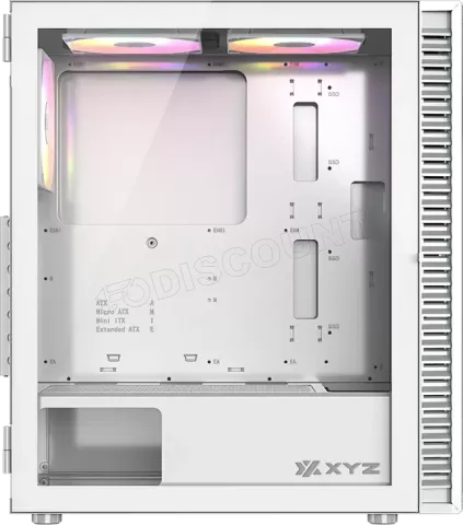 Photo de Boitier Moyen Tour ATX XYZ AIRONE 100-X MESH RGB avec panneau vitré (Blanc)