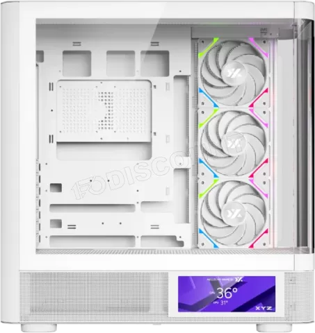 Photo de Boitier Moyen Tour ATX XYZ Quantum Pro RGB avec panneaux vitrés (Blanc)