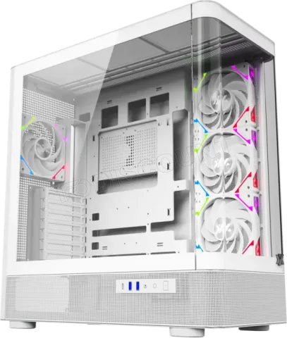 Photo de Boitier Moyen Tour ATX XYZ Quantum RGB avec panneaux vitrés (Blanc)