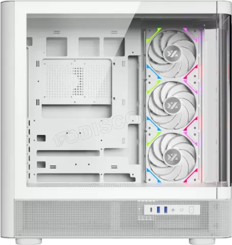 Photo de Boitier Moyen Tour ATX XYZ Quantum RGB avec panneaux vitrés (Blanc)
