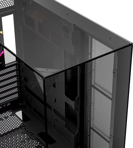 Photo de Boitier Moyen Tour ATX XYZ Trifecta Hydrotemp RGB avec panneaux vitrés (Noir) avec Watercooling