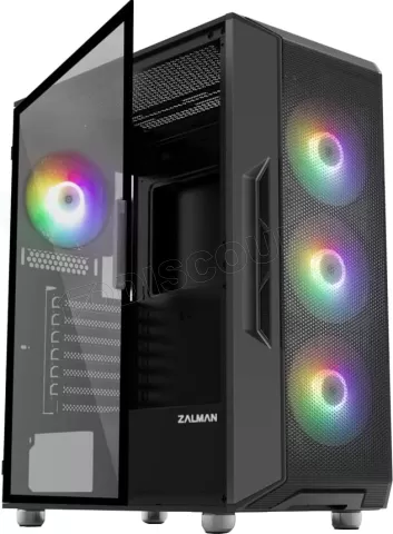 Photo de Boitier Moyen Tour ATX Zalman I3 Neo RGB avec panneau vitré (Noir)