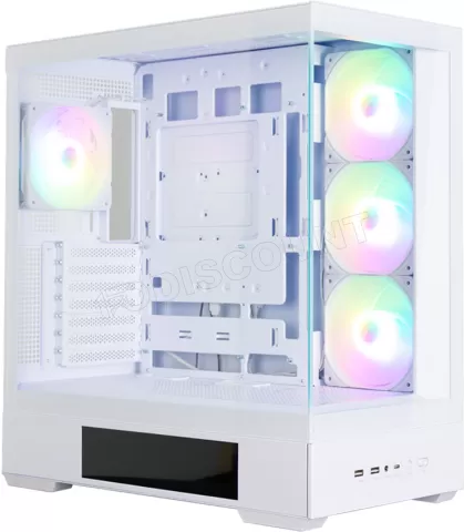 Photo de Boitier Moyen Tour ATX Zalman P40 DS RGB avec panneaux vitrés (Blanc)