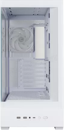 Photo de Boitier Moyen Tour ATX Zalman P40 DS RGB avec panneaux vitrés (Blanc)