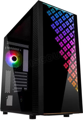 Photo de Boitier Moyen Tour E-ATX BitFenix Dawn RGB avec panneau vitré (Noir)