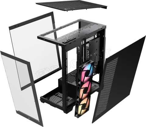 Photo de Boitier Moyen Tour E-ATX Corsair 3500X LX-R iCue Link RGB avec panneaux vitrés (Noir)
