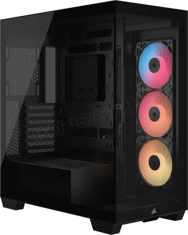 Photo de Boitier Moyen Tour E-ATX Corsair 3500X RS-R RGB avec panneaux vitrés (Noir)