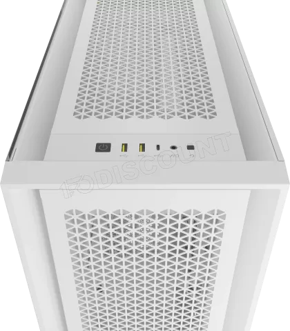Photo de Boitier Moyen Tour E-ATX Corsair 5000D Core Airflow avec panneau vitré (Blanc)