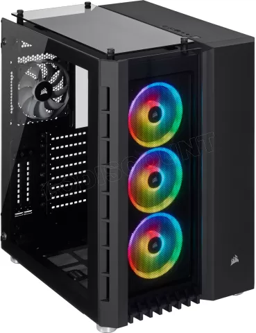 Photo de Boitier Moyen Tour E-ATX Corsair Crystal 680X RGB avec panneaux vitrés (Noir)