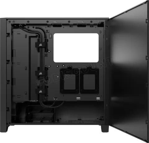 Photo de Boitier Moyen Tour E-ATX Corsair iCue 4000D Airflow RGB avec panneaux vitrés (Noir)