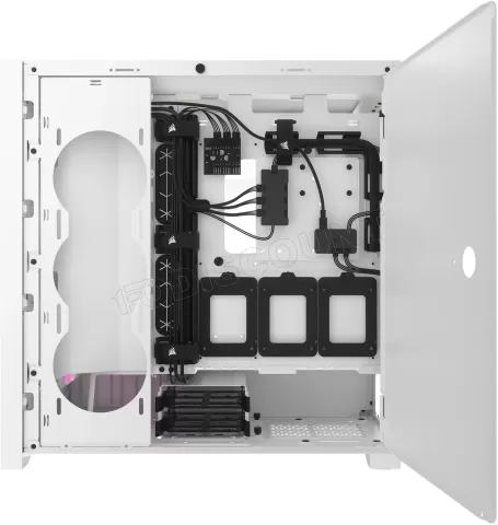 Photo de Boitier Moyen Tour E-ATX Corsair iCue 5000D Airflow RGB avec panneau vitré (Blanc)