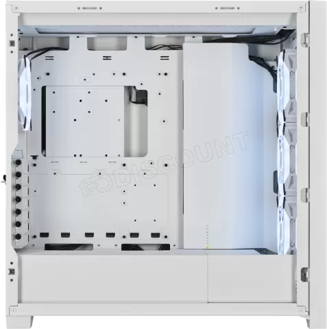 Photo de Boitier Moyen Tour E-ATX Corsair iCue 5000X QL Edition RGB avec panneaux vitrés (Blanc)
