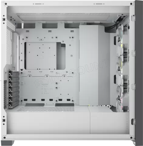 Photo de Boitier Moyen Tour E-ATX Corsair iCue 5000X RGB avec panneaux vitrés (Blanc)