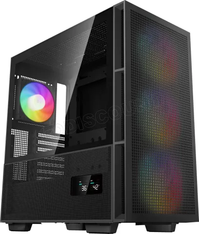 Photo de Boitier Moyen Tour E-ATX DeepCool CH560 Digital RGB avec panneau vitré (Noir)