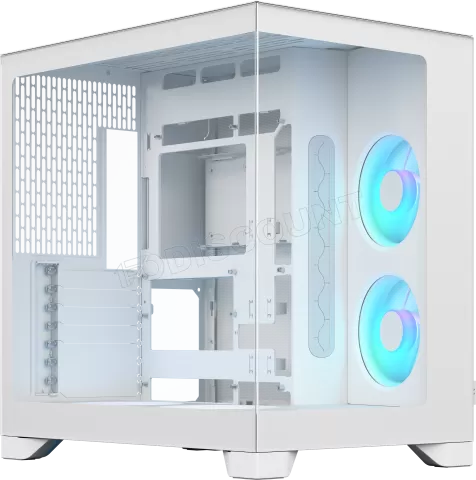 Photo de Boitier Moyen Tour E-ATX Fractal Design Pop 2 Vision RGB avec panneaux vitrés (Blanc)
