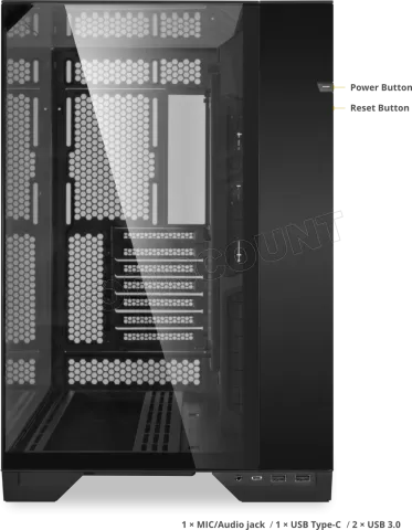 Photo de Boitier Moyen Tour E-ATX Lian-Li O11 Vision avec panneaux vitrés (Noir)
