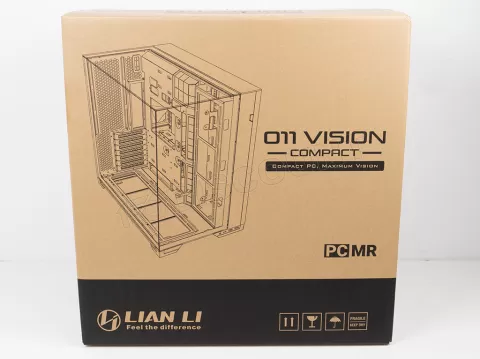 Photo de Boitier Moyen Tour E-ATX Lian-Li O11 Vision Compact avec panneaux vitrés (Noir)