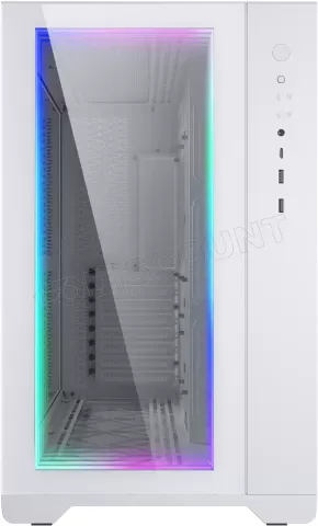 Photo de Boitier Moyen Tour E-ATX Magnium Gear Neo Qube 2 Infinity Mirror RGB avec panneau vitré (Blanc)